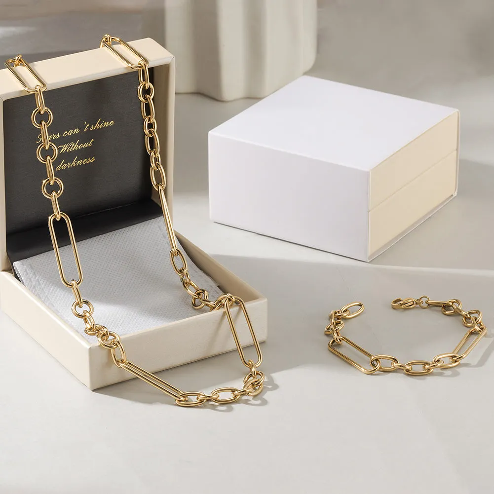 LAUREN PAPERCLIP BOLO NECKLACE